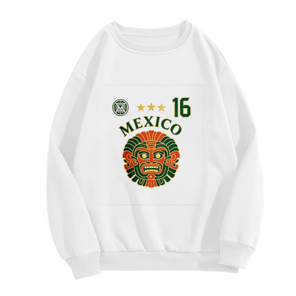 Mexico 16 Aztec Culture Soccer?Inspired Crewneck Sweatshirt