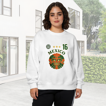 Mexico 16 Aztec Culture Soccer?Inspired Crewneck Sweatshirt
