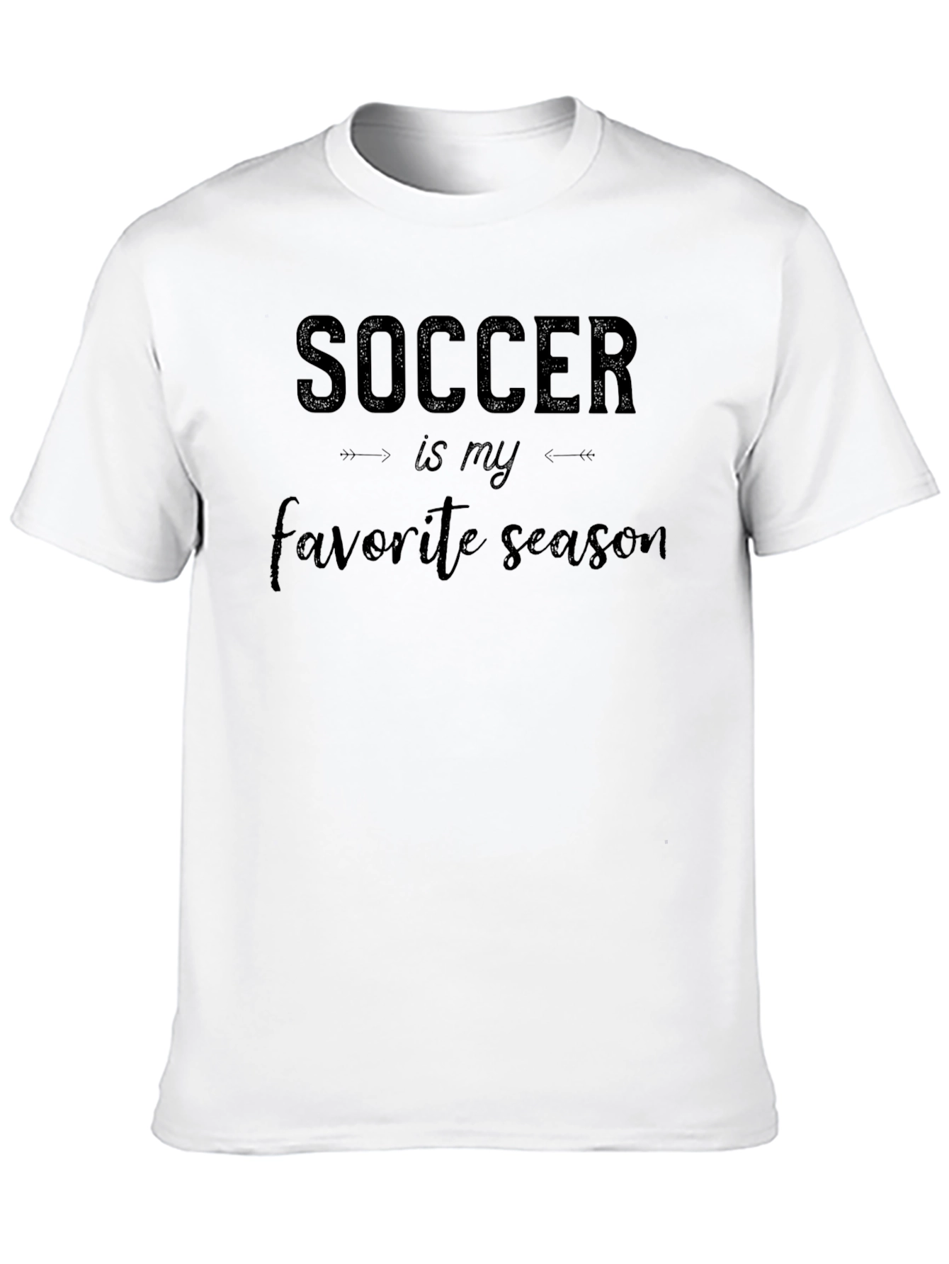 Soccer Is My Favorite Season Black T-Shirt