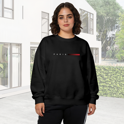Minimal Paris City Letter Graphic Crewneck Sweatshirt