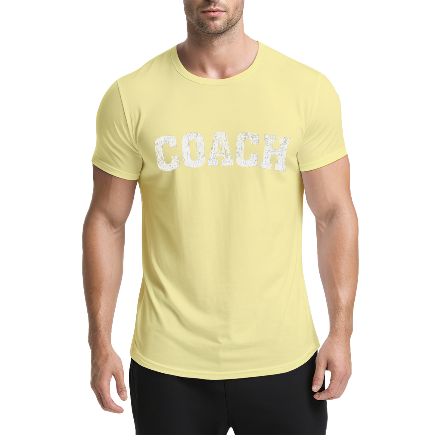 Distressed Retro COACH Sports Coach Navy T-Shirt