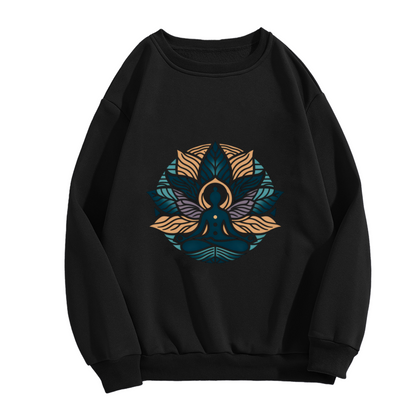 Lotus Meditation Yoga Spiritual Crewneck Sweatshirt