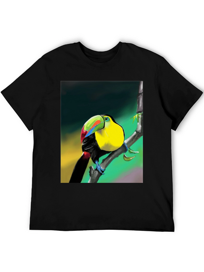 Tropical Toucan Graphic T-Shirt - Vibrant Bird Design