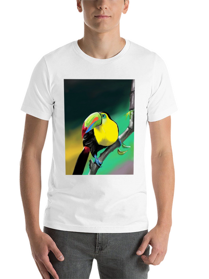 Tropical Toucan Graphic T-Shirt - Vibrant Bird Design
