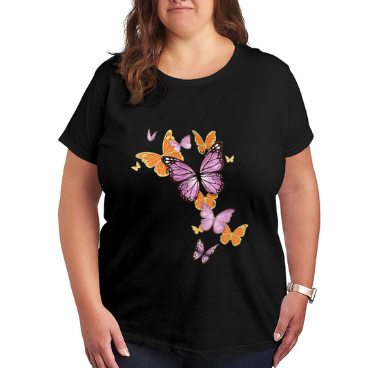 Adorable Floral Baby Owl On Branch Cute Black Top