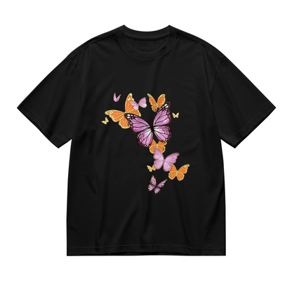 Adorable Floral Baby Owl On Branch Cute Black Top
