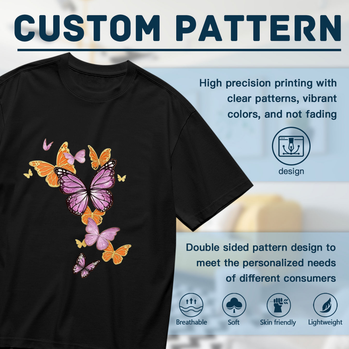 Adorable Floral Baby Owl On Branch Cute Black Top