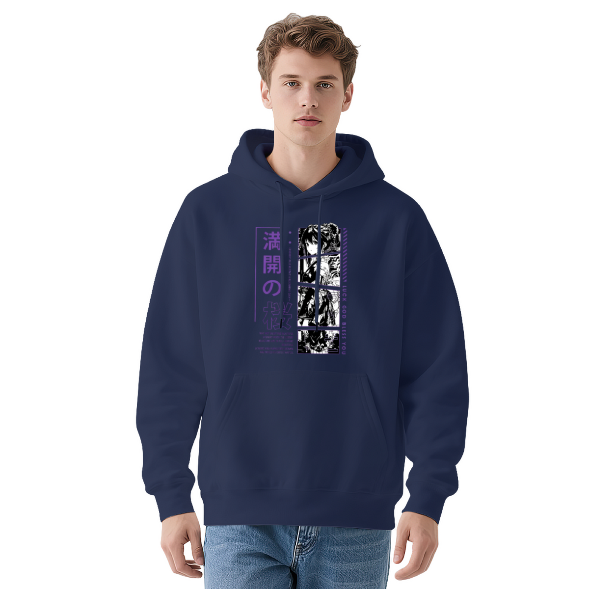 Japanese Anime Manga Panel Art Pullover Hoodie