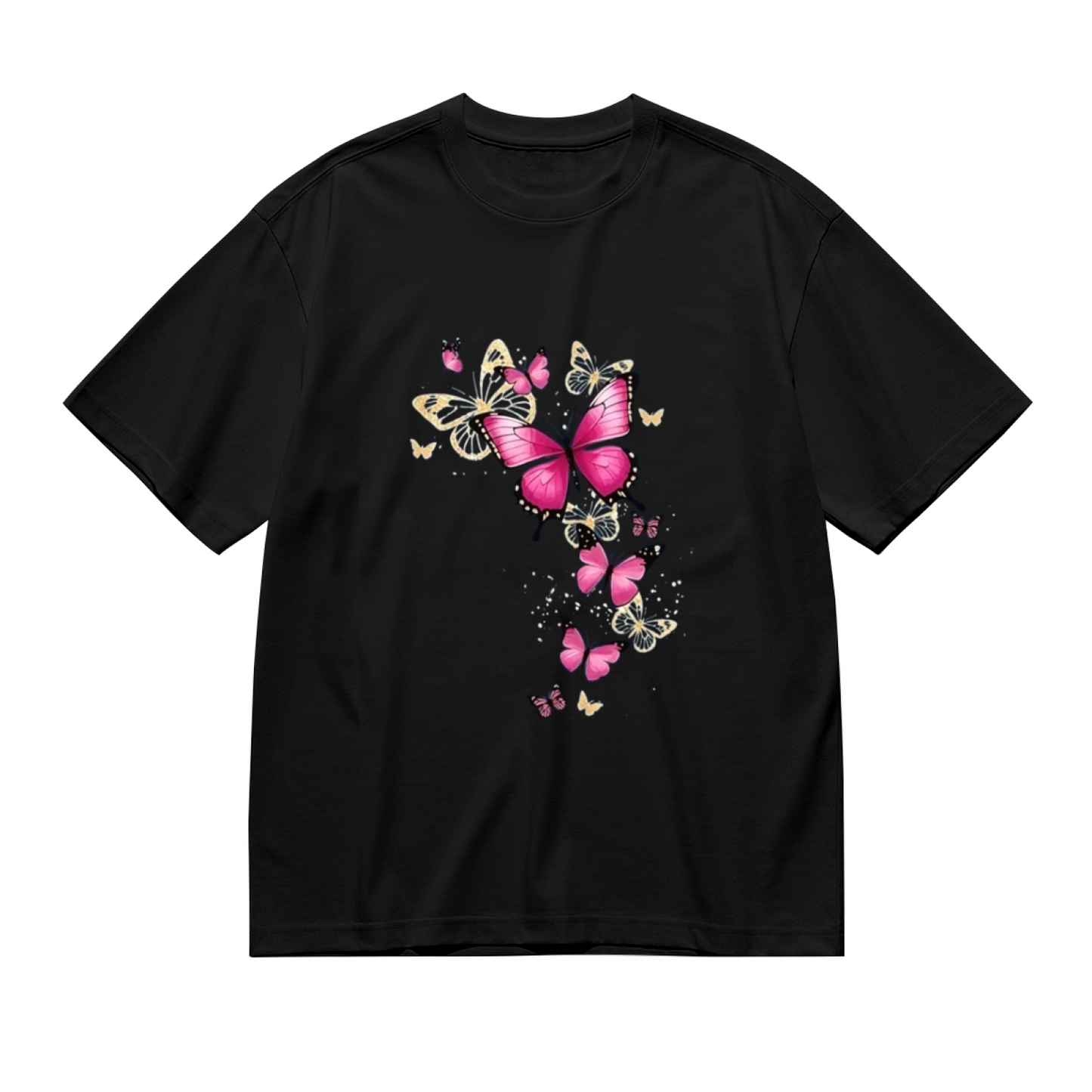 Dreamy Pink Glowing Butterfly Art Graphic Tee