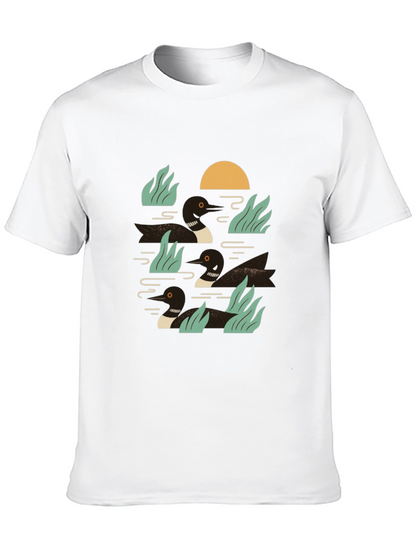 Loon Lake Graphic Tee - Black Cotton Comfort
