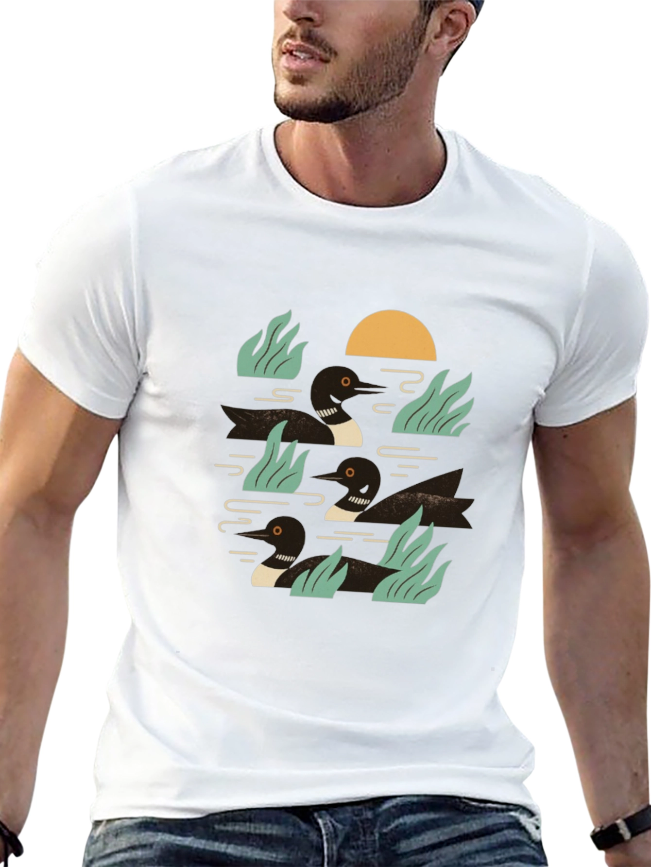 Loon Lake Graphic Tee - Black Cotton Comfort