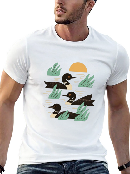 Loon Lake Graphic Tee - Black Cotton Comfort