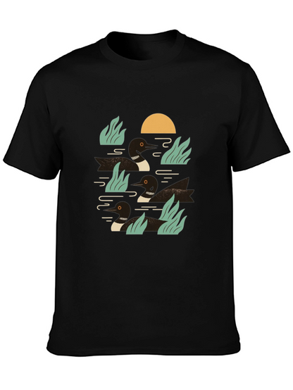 Loon Lake Graphic Tee - Black Cotton Comfort