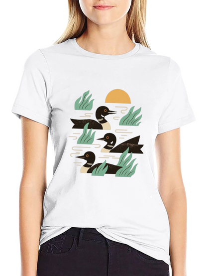 Loon Lake Graphic Tee - Black Cotton Comfort