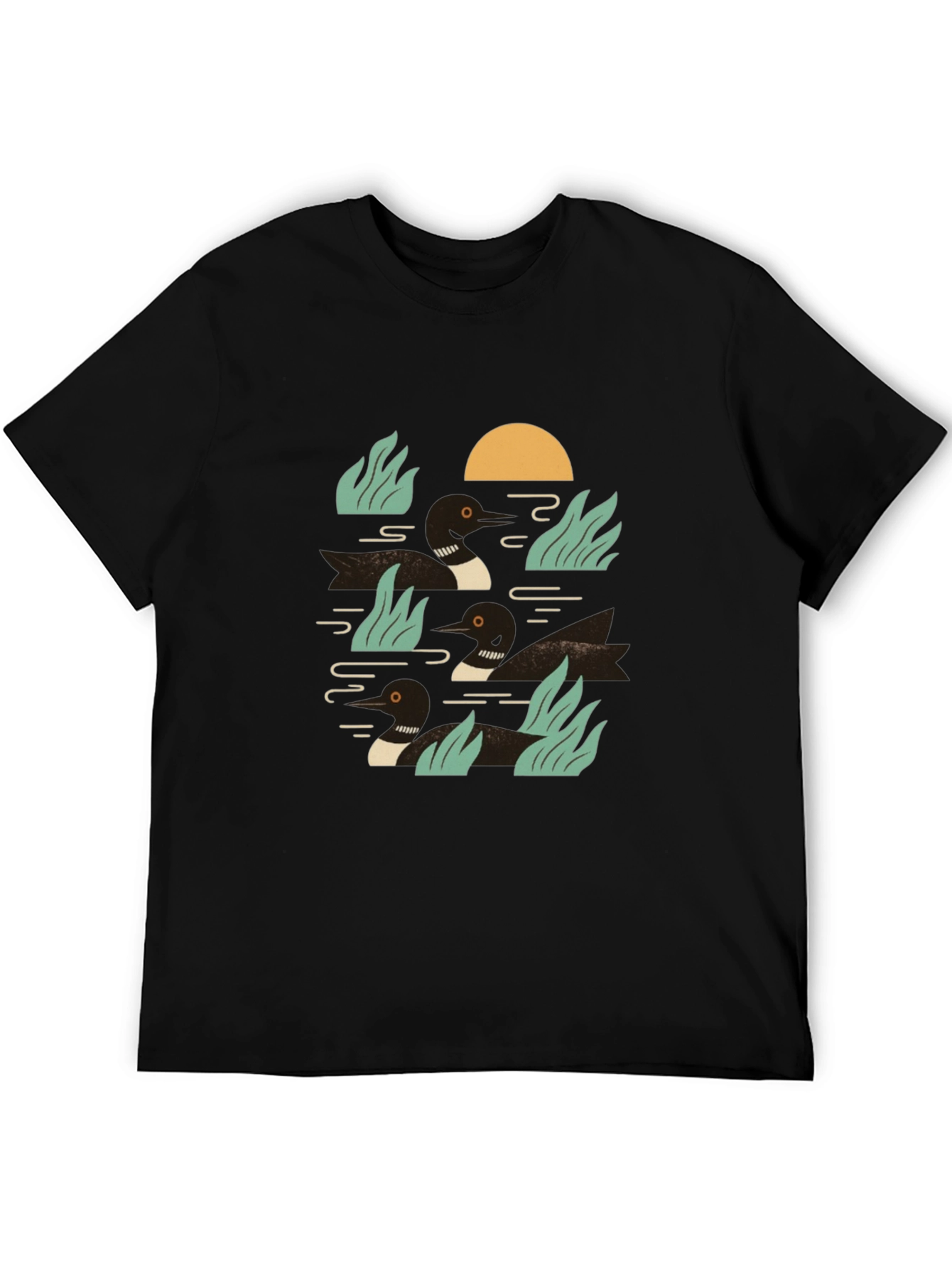 Loon Lake Graphic Tee - Black Cotton Comfort