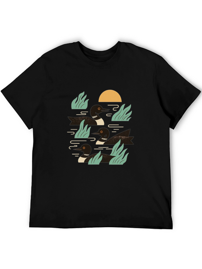Loon Lake Graphic Tee - Black Cotton Comfort