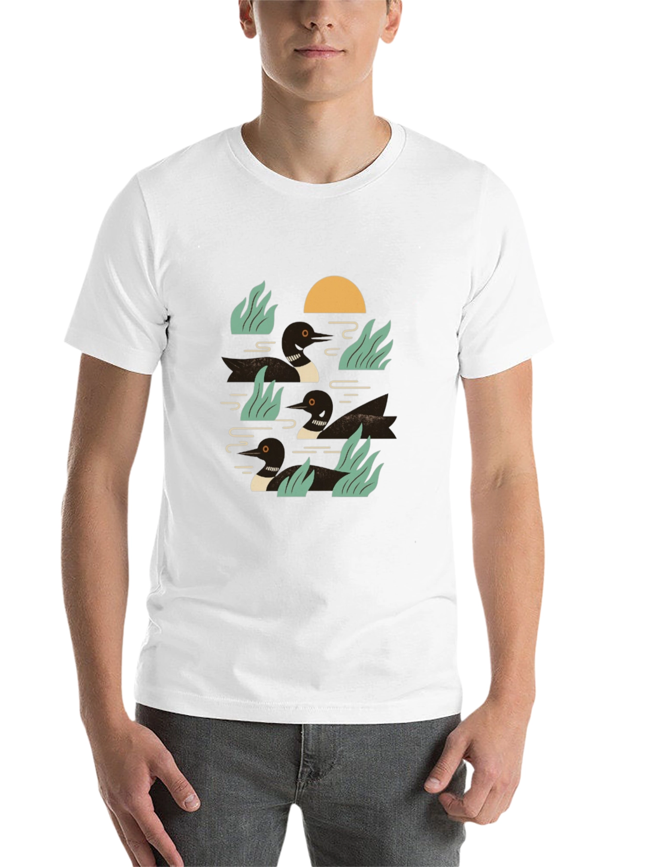 Loon Lake Graphic Tee - Black Cotton Comfort