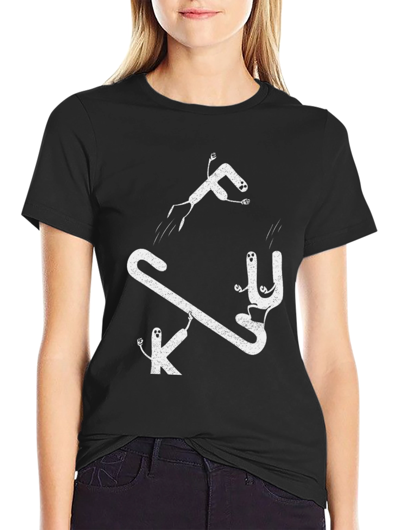 Funny Graphic Tee: FK U Cartoon T-Shirt