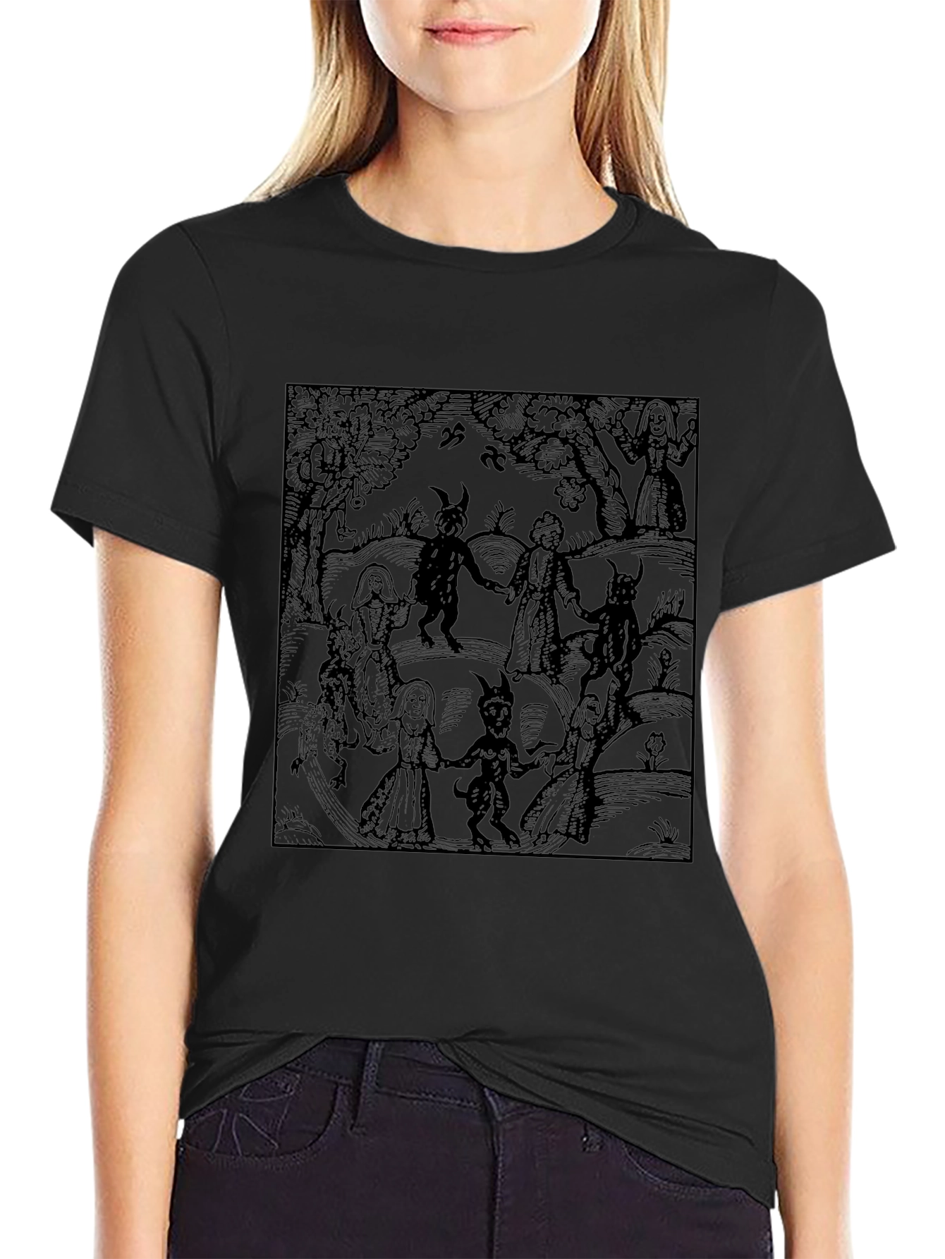 Medieval Devil Dance Graphic T-Shirt