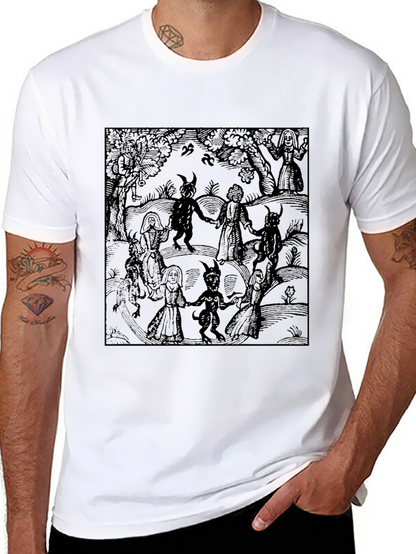 Medieval Devil Dance Graphic T-Shirt