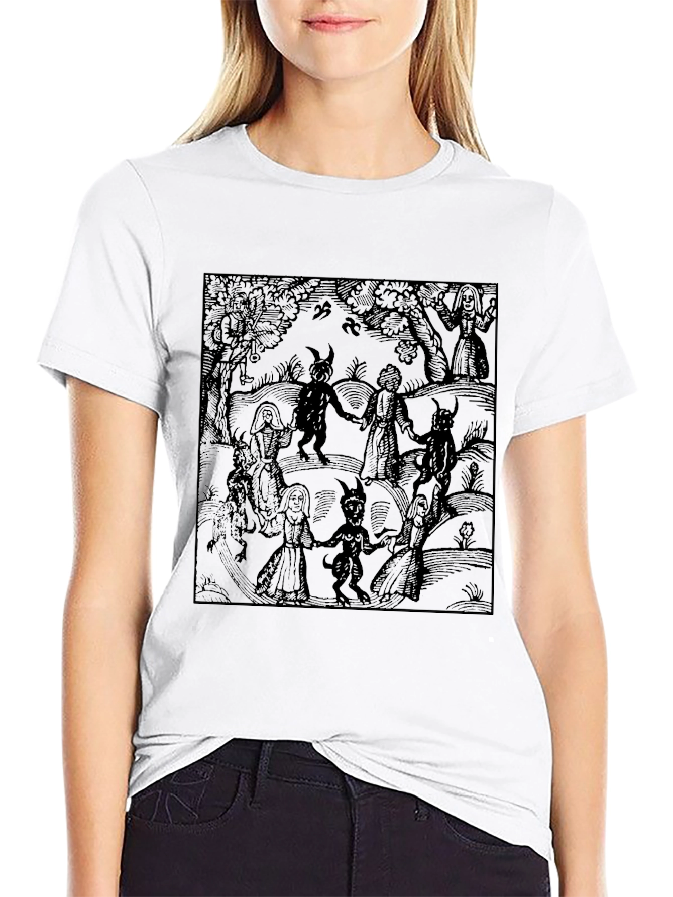 Medieval Devil Dance Graphic T-Shirt