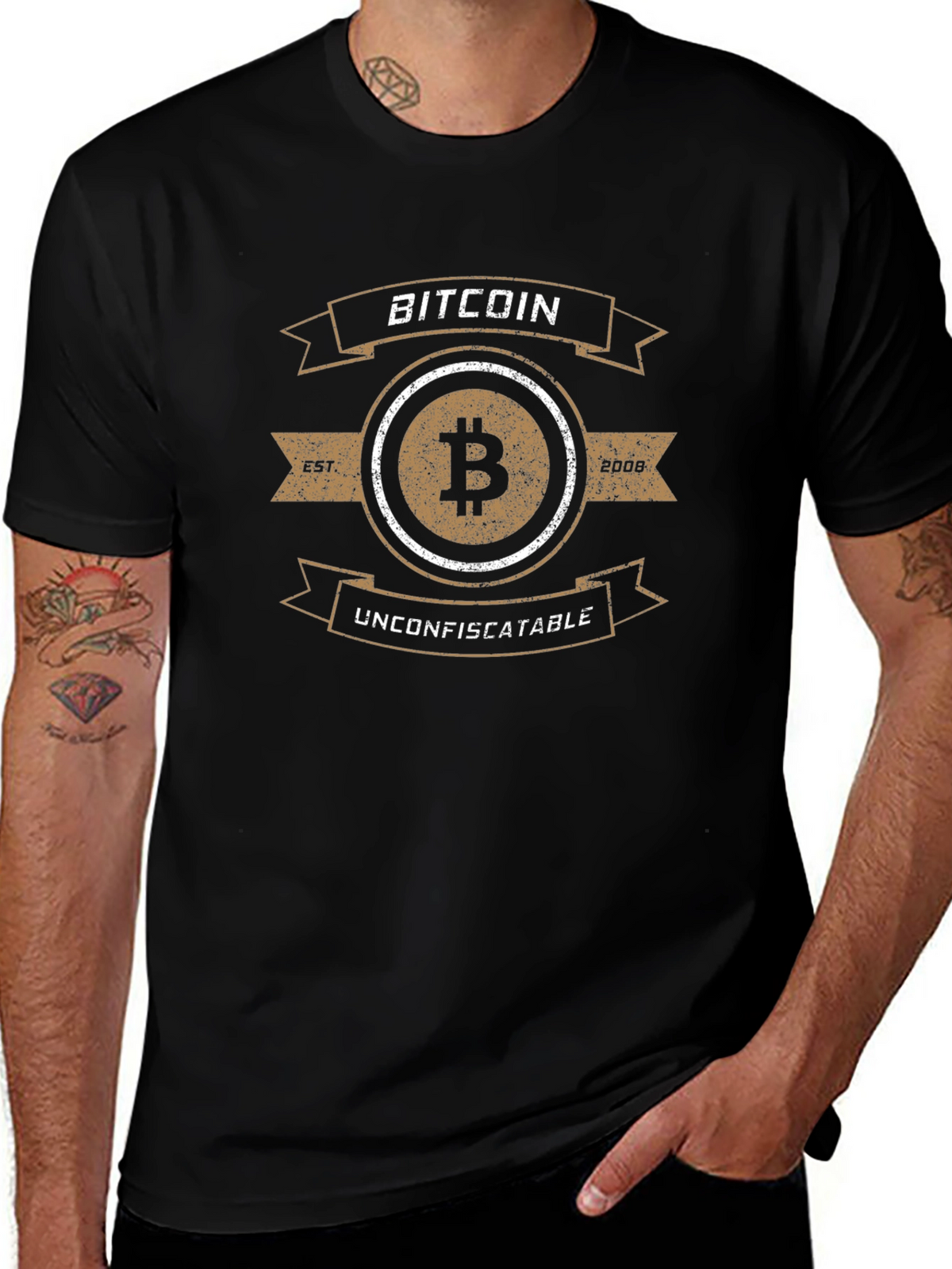 Bitcoin Unconfiscatable Black T-Shirt