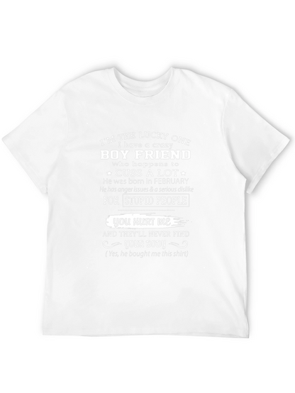 Crazy Boyfriend Novelty Graphic T-Shirt