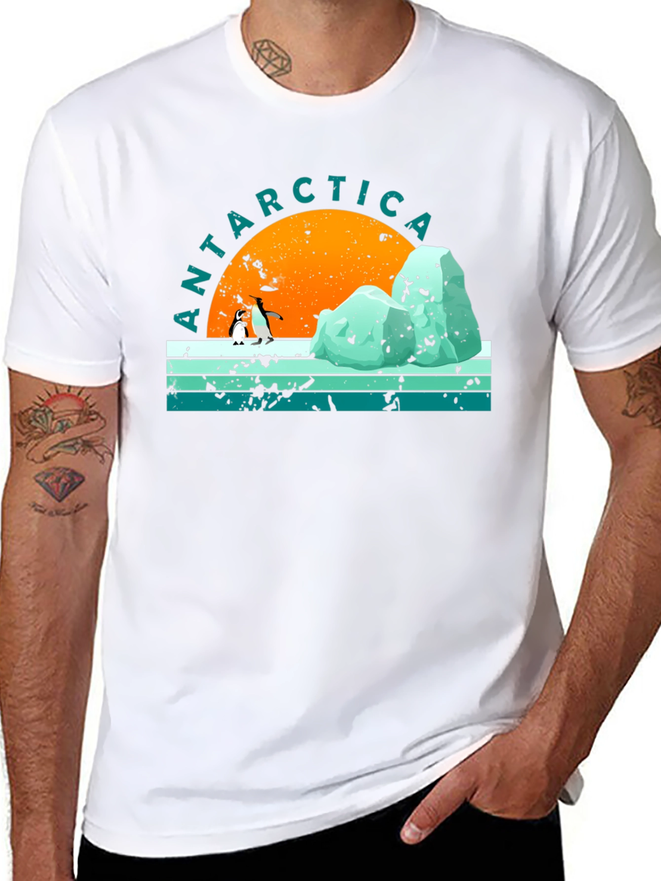 Antarctica Penguin Graphic T-Shirt