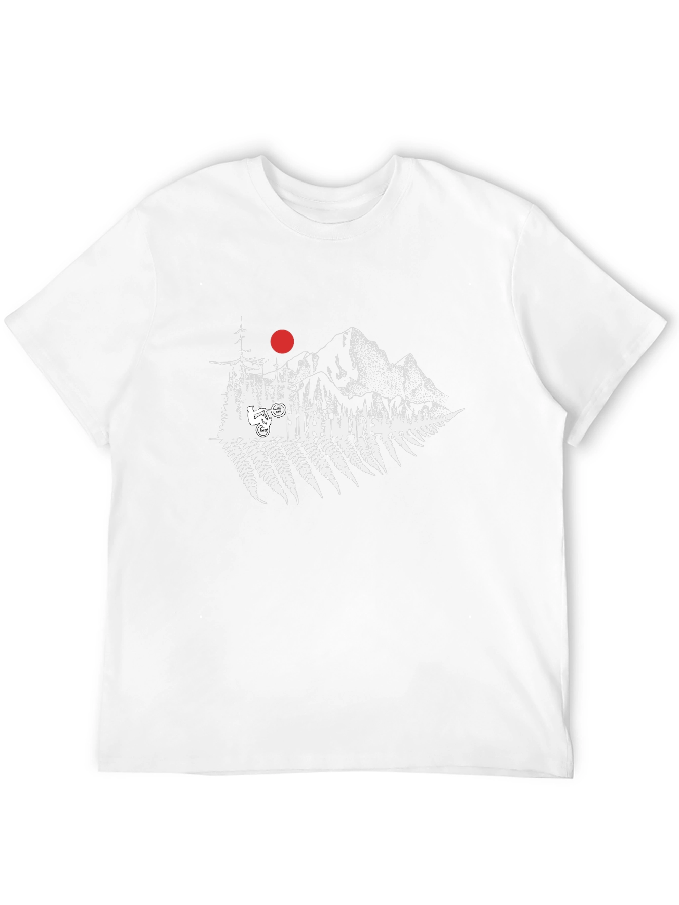 Forest Ride Black T-Shirt - Mountain Bike Design