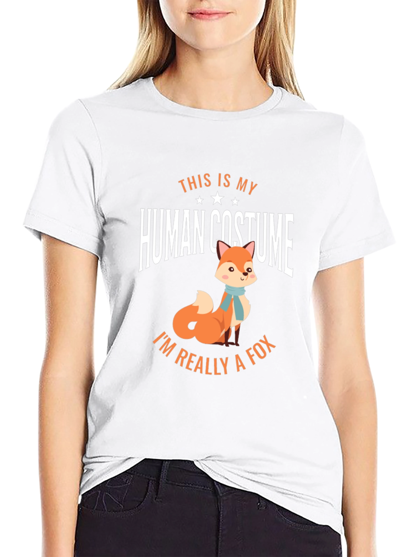 Funny Human Costume Fox T-Shirt