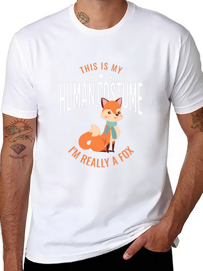 Funny Human Costume Fox T-Shirt