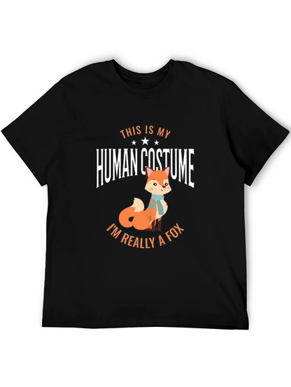 Funny Human Costume Fox T-Shirt