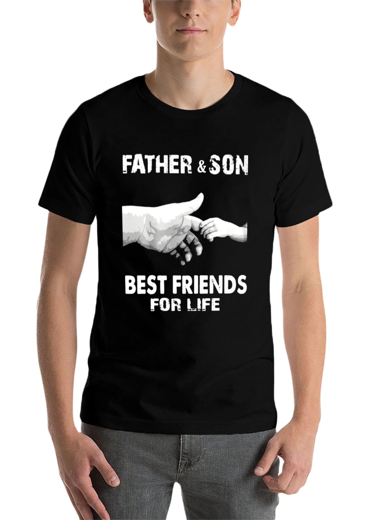 Father & Son Best Friends T-Shirt - Black