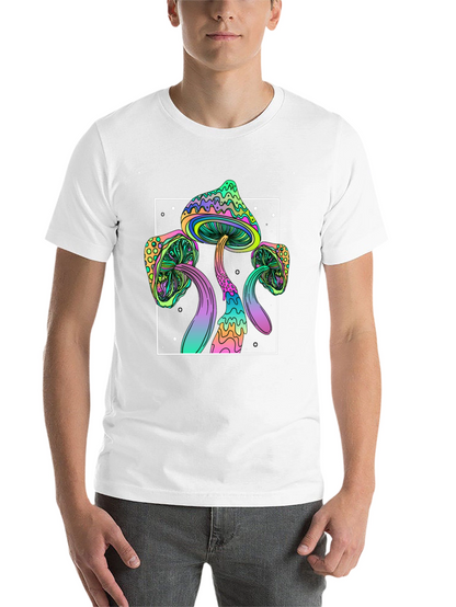 Psychedelic Mushroom T-Shirt - Black Trippy Tee