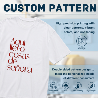 Spanish Quote Aquí Llevo Cosas De Señora Minimal Tee