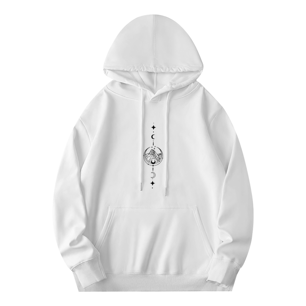 Mystic Mountain Moon Celestial Symbol Hoodie