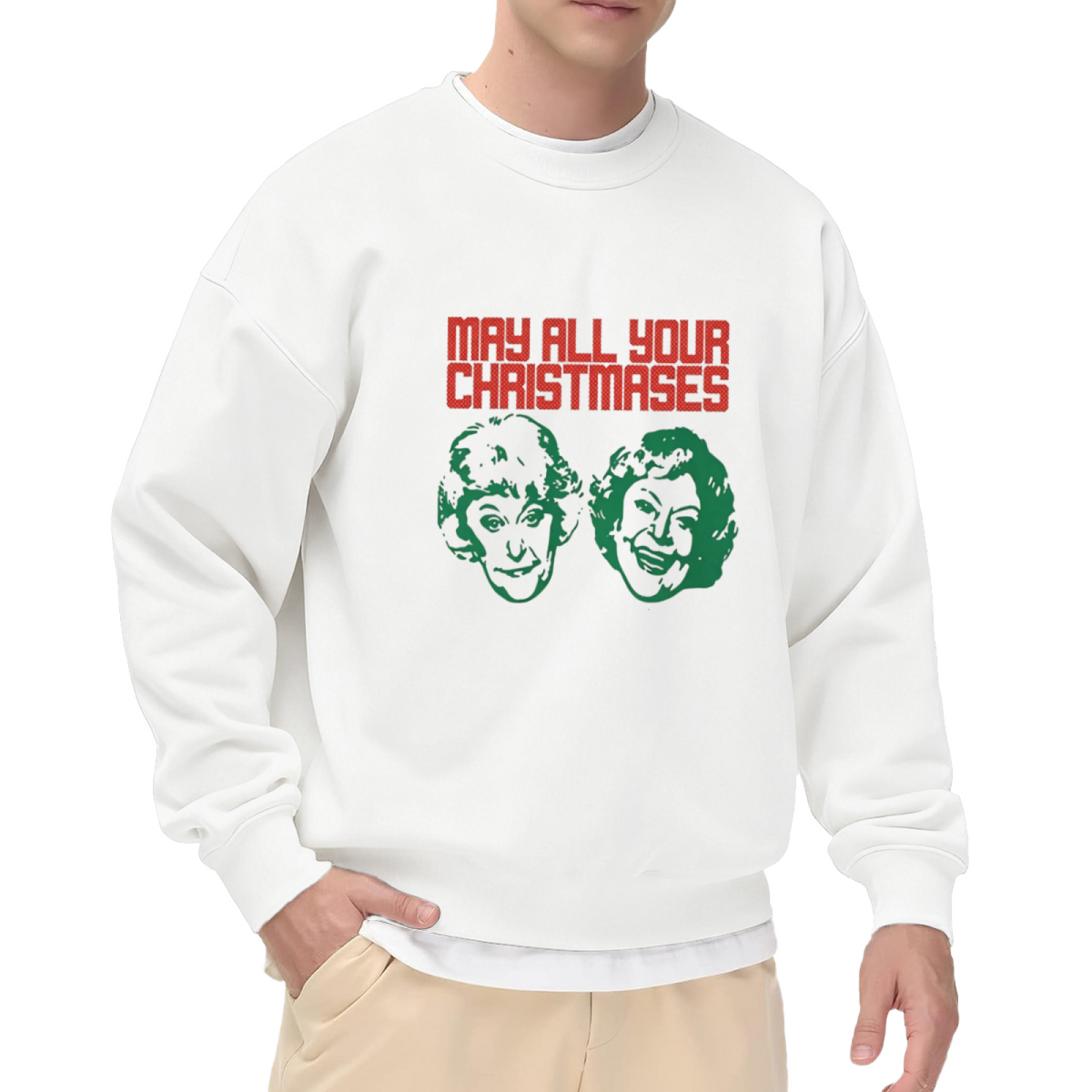 May All Your Christmases Golden Girls Retro Xmas Sweatshirt