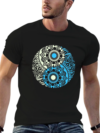 Yin Yang Mandala Graphic T-Shirt - Relaxed Fit