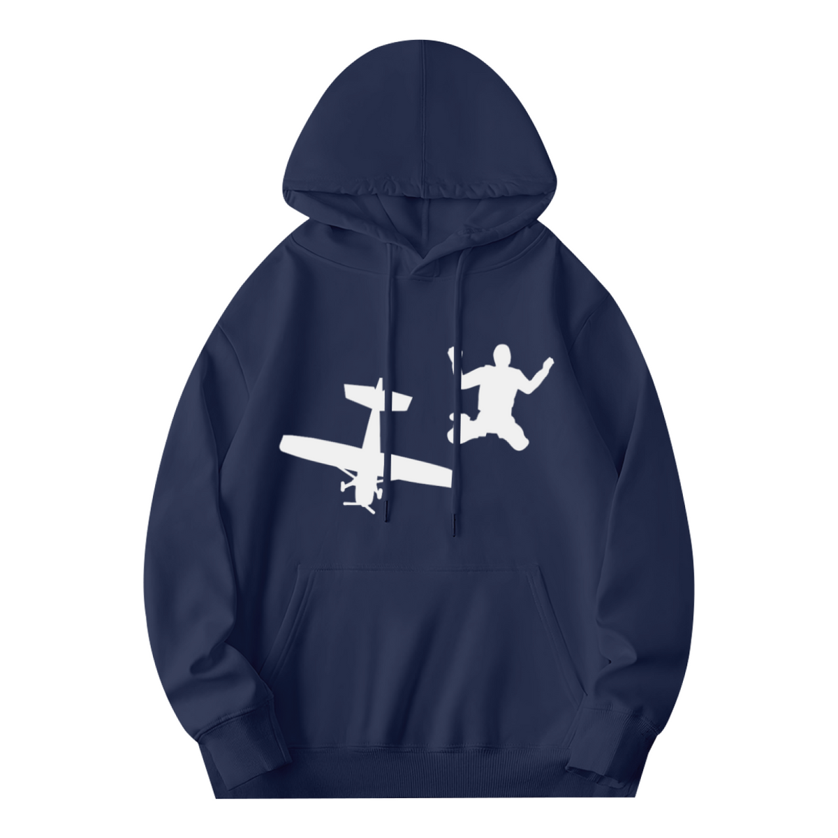 Skydiving Airplane Silhouette Unisex Hoodie, Soft Daily Comfort