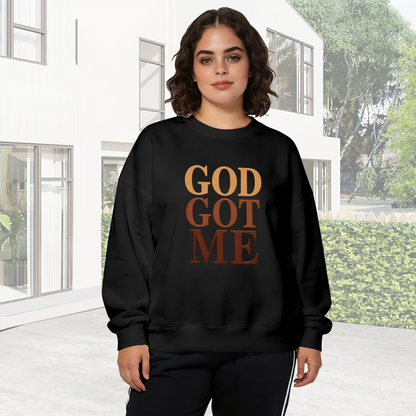 Faith?Inspired God Got Me Letter Print Crewneck Sweatshirt
