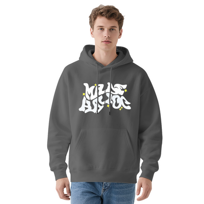 Graffiti Letter With Star Accent Trendy Hooded Sweatshirt