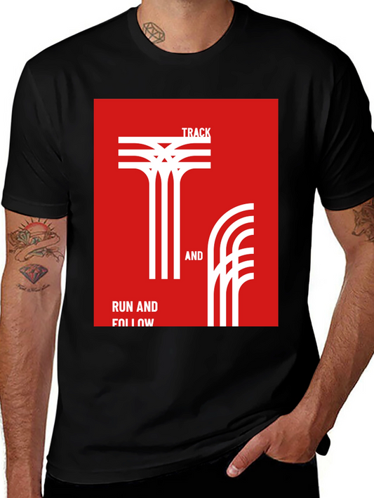 Track & Field Graphic T-Shirt - Run and Follow Tee
