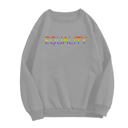 Rainbow Equality Pride Statement Graphic Crewneck Sweatshirt