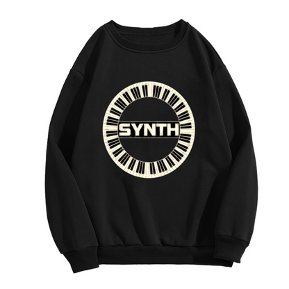 Synth Retro Keyboard Music Lover Crewneck Sweatshirt
