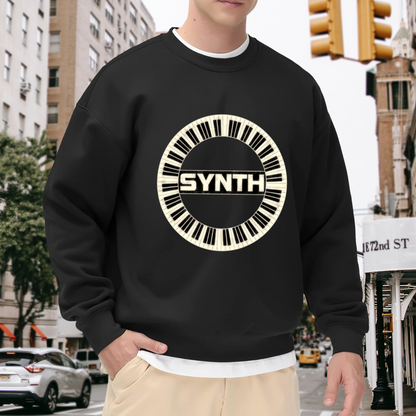 Synth Retro Keyboard Music Lover Crewneck Sweatshirt