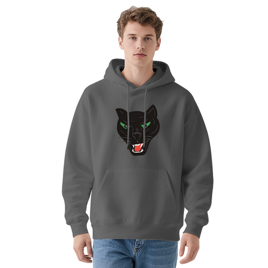 Fierce Black Panther Animal Print Dark Gray Hoodie