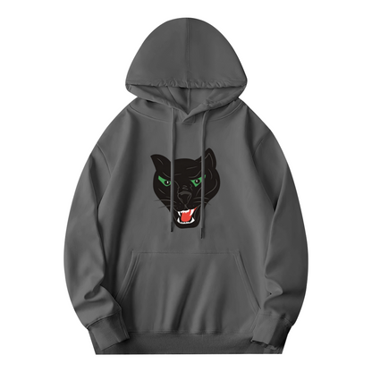 Fierce Black Panther Animal Print Dark Gray Hoodie