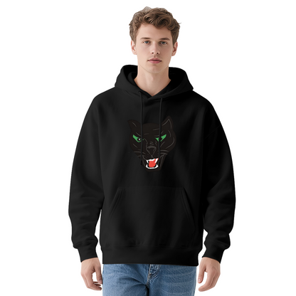 Fierce Black Panther Animal Print Dark Gray Hoodie