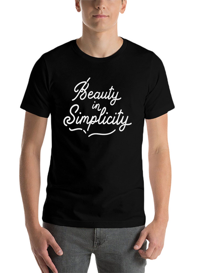 Beauty in Simplicity Black Graphic Tee