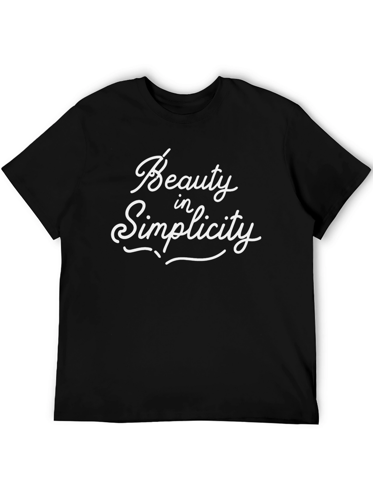 Beauty in Simplicity Black Graphic Tee